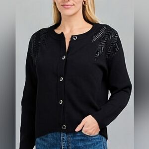 NWT!! LIV Milano Black Women's Sweater